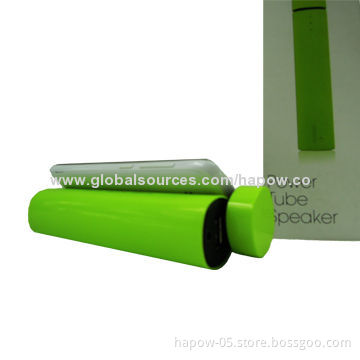 Portable Mini Speaker Power Bank with Phone Holder, Made of ABS + PC, 3W Rated Power